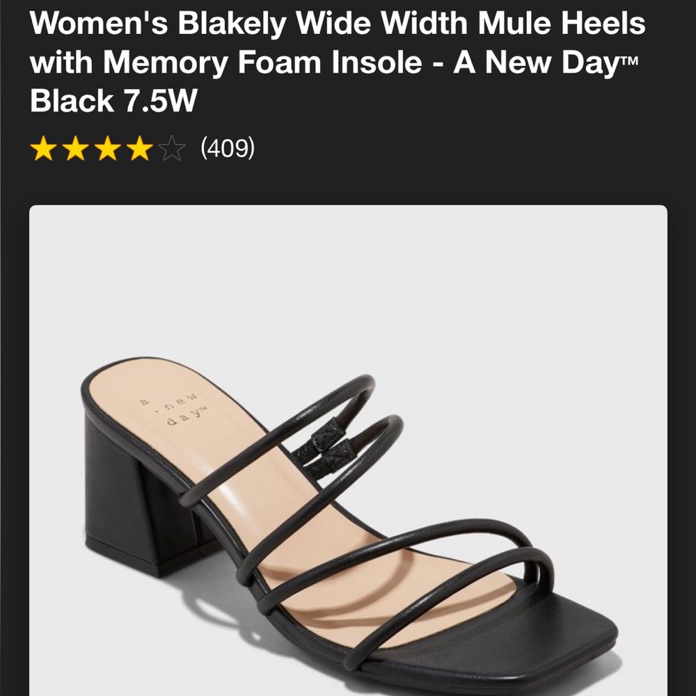 Blakely wide width mule heels